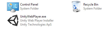 Screenshot of file explorer showing the downloaded UnityWebPlayer.exe